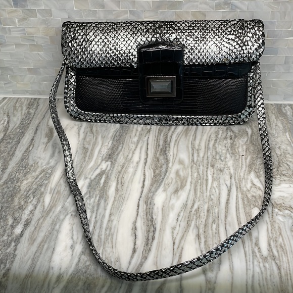 Kara Ross genuine python clutch - Picture 5 of 7
